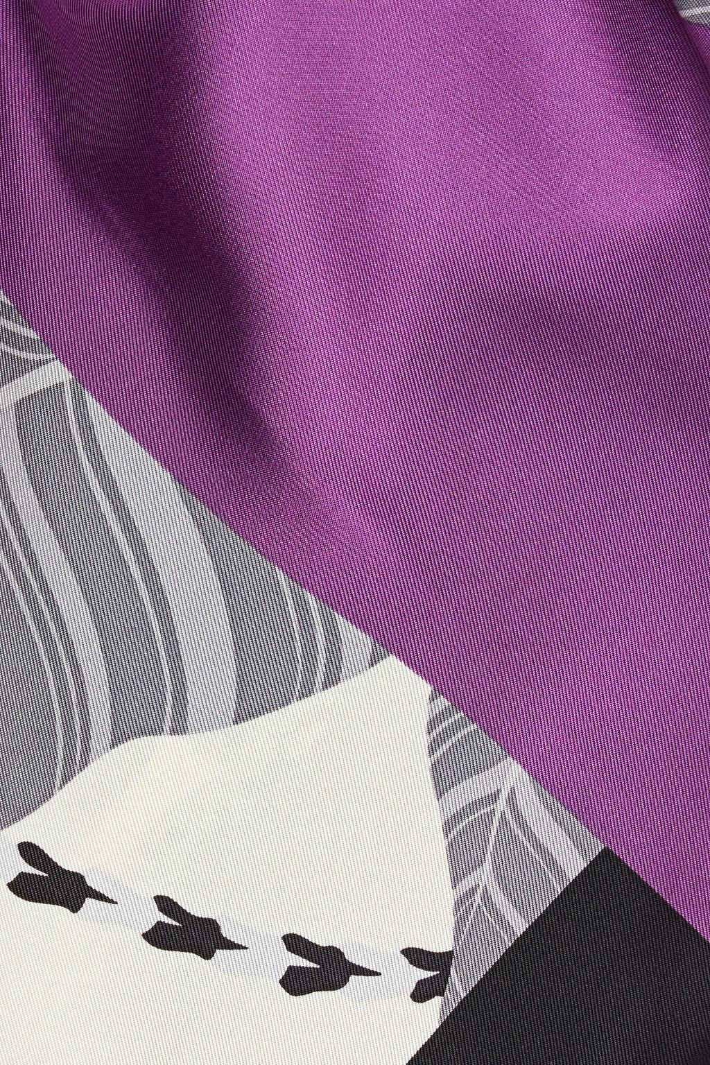 FERRAGAMO Printed silk-twill scarf