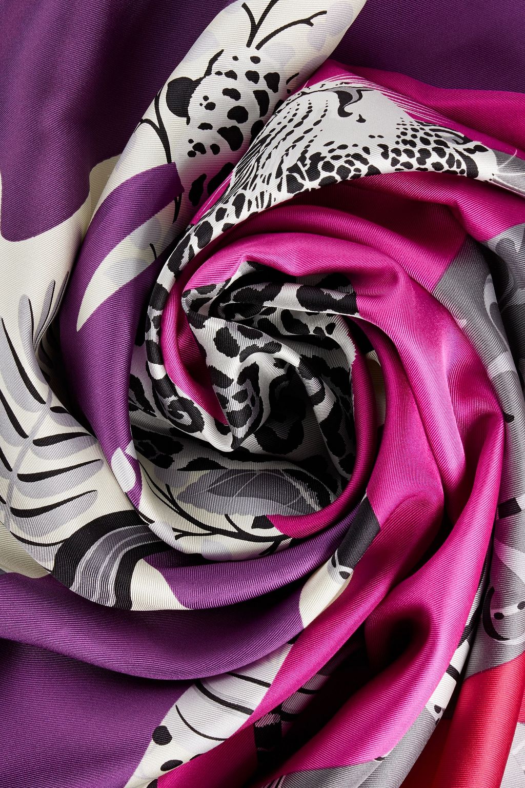 FERRAGAMO Printed silk-twill scarf