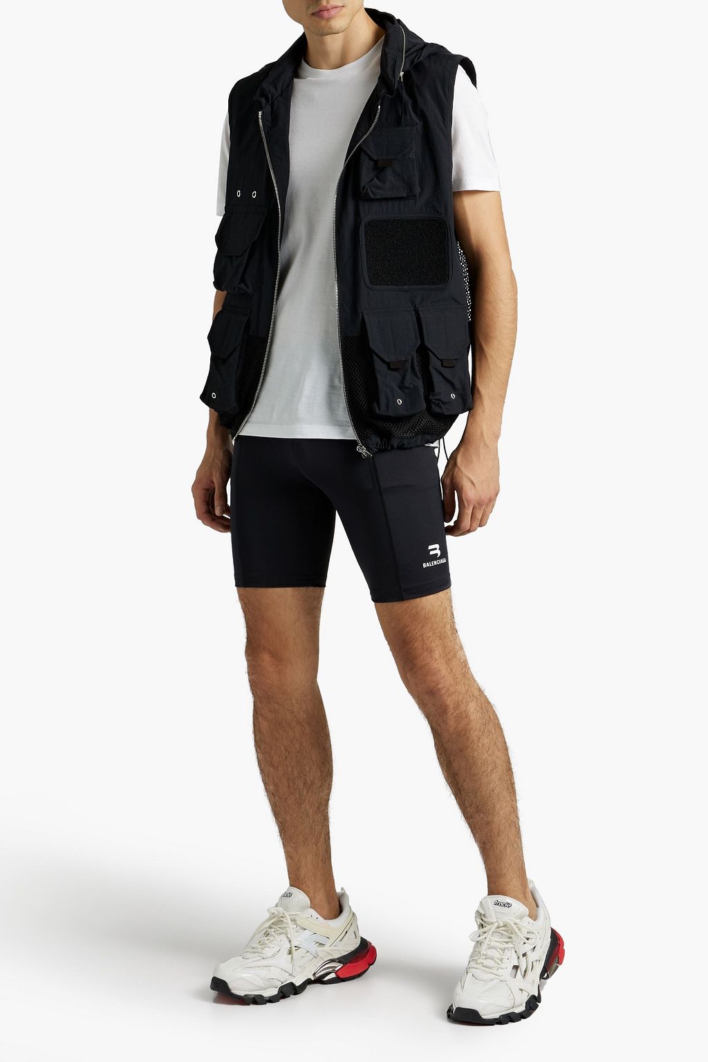 BALENCIAGA Printed stretch shorts