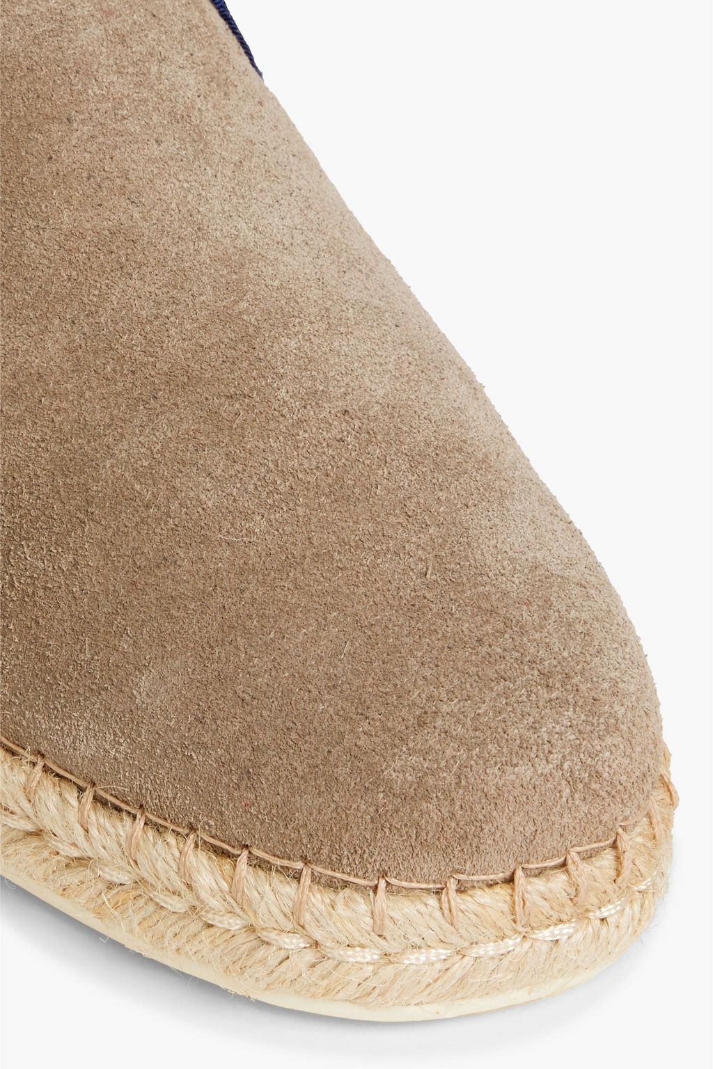 TOD'S حذاء إسبادريل من جلد السويد وحرير مضلع بلونين
