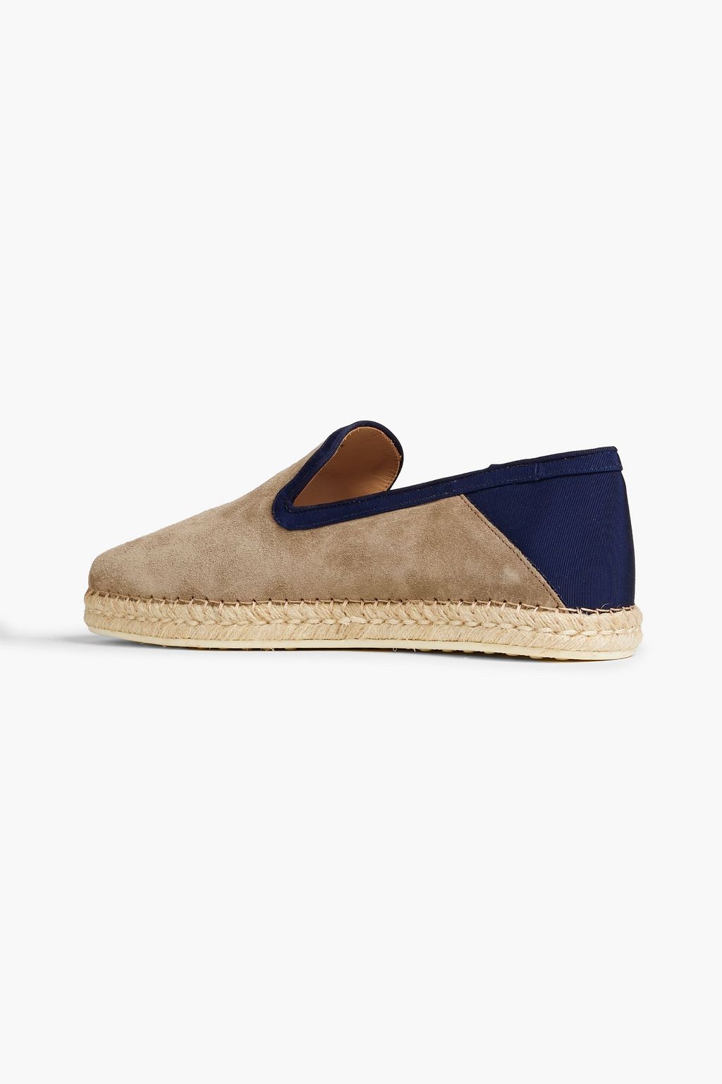 TOD'S حذاء إسبادريل من جلد السويد وحرير مضلع بلونين
