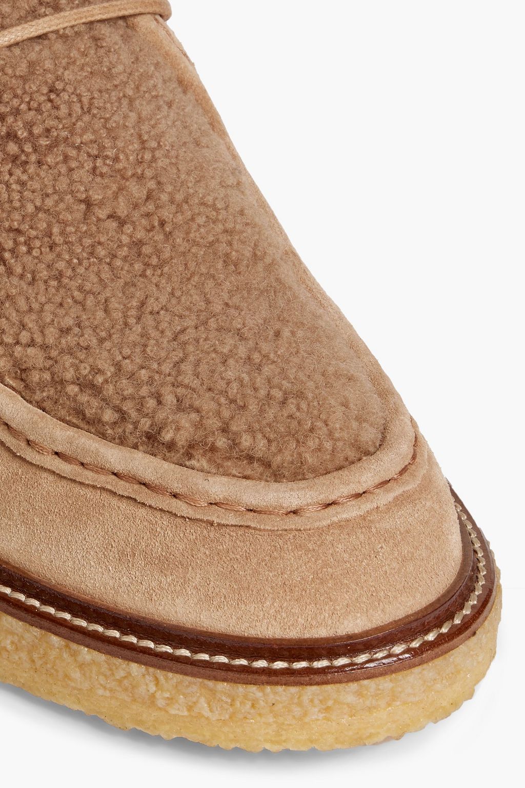 TOD'S Suede and shearling desert boots