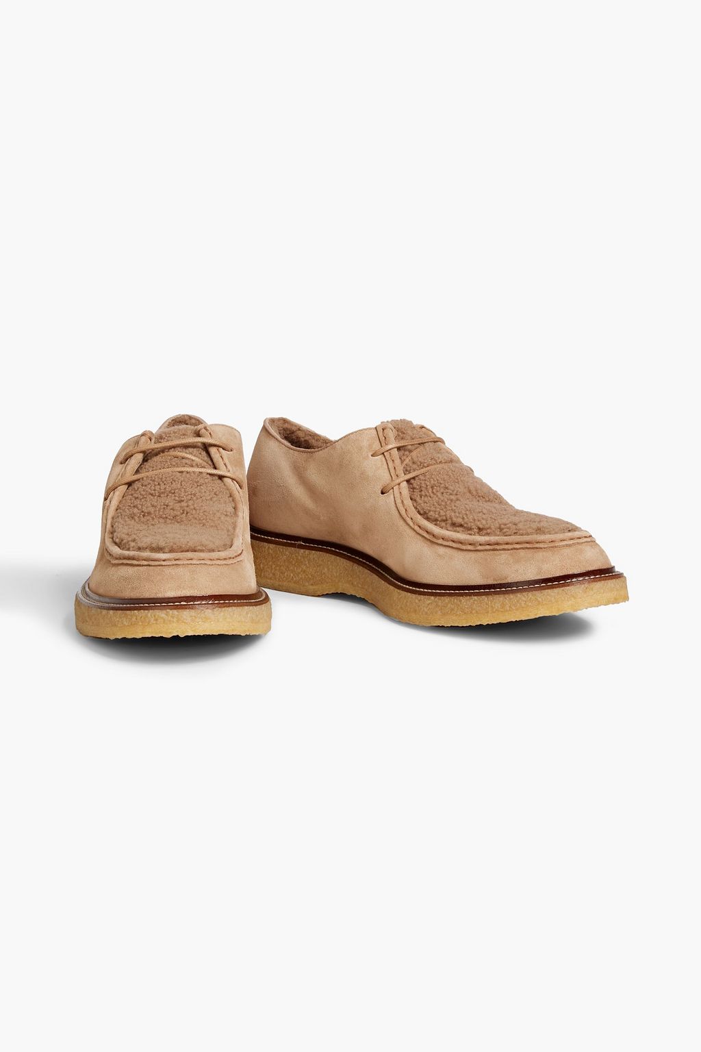 TOD'S Suede and shearling desert boots