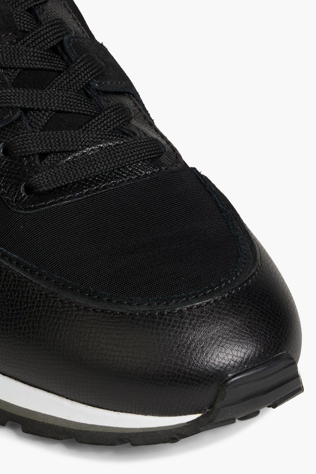 TOD'S Suede, leather and canvas sneakers
