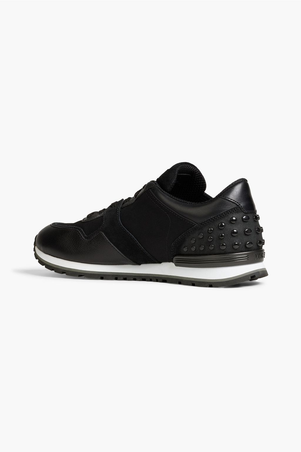 TOD'S Suede, leather and canvas sneakers