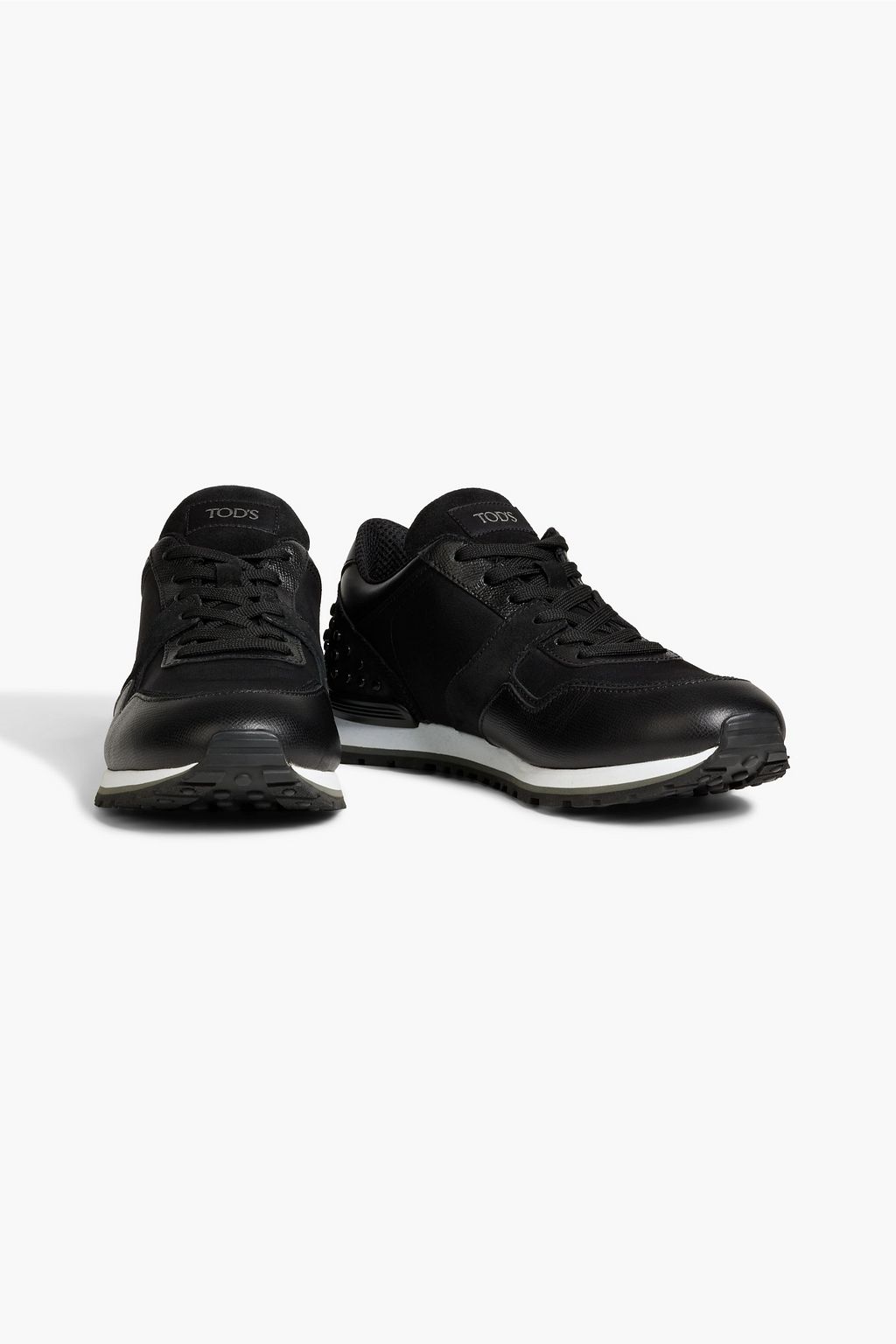 TOD'S Suede, leather and canvas sneakers