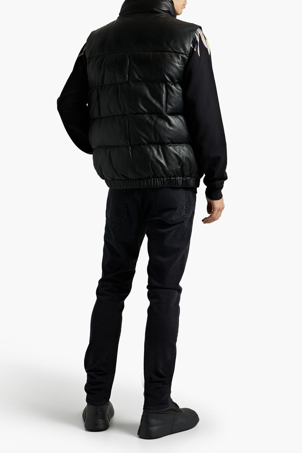 FRAME Plaque quilted pebbled-leather vest