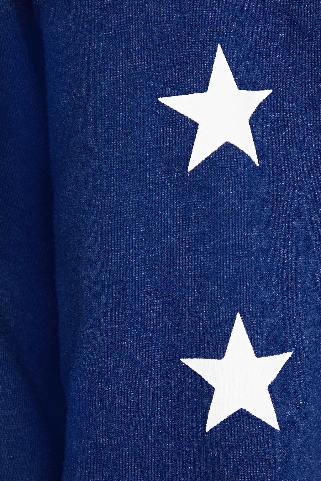 MONROW Printed fleece zip-up hoodie