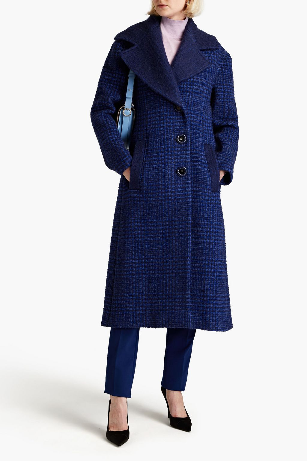 PUCCI Brushed felt-paneled wool-blend tweed coat