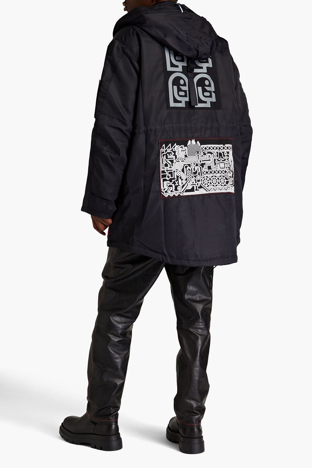MCQ ALEXANDER MCQUEEN Oversized appliquéd shell parka