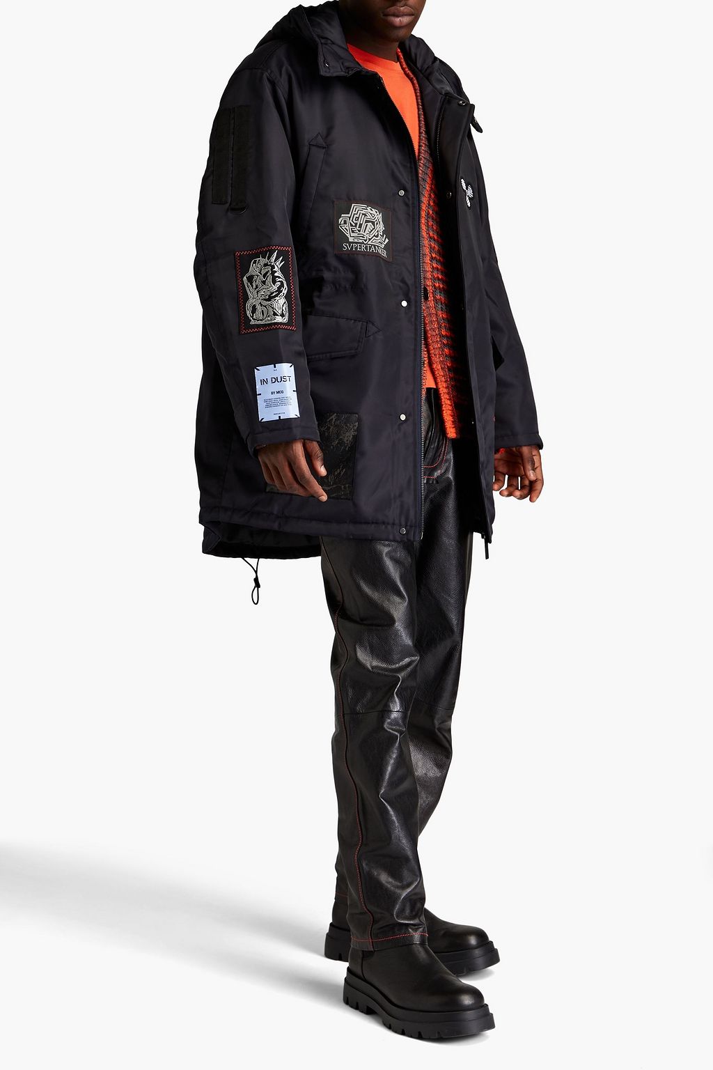 MCQ ALEXANDER MCQUEEN Oversized appliquéd shell parka
