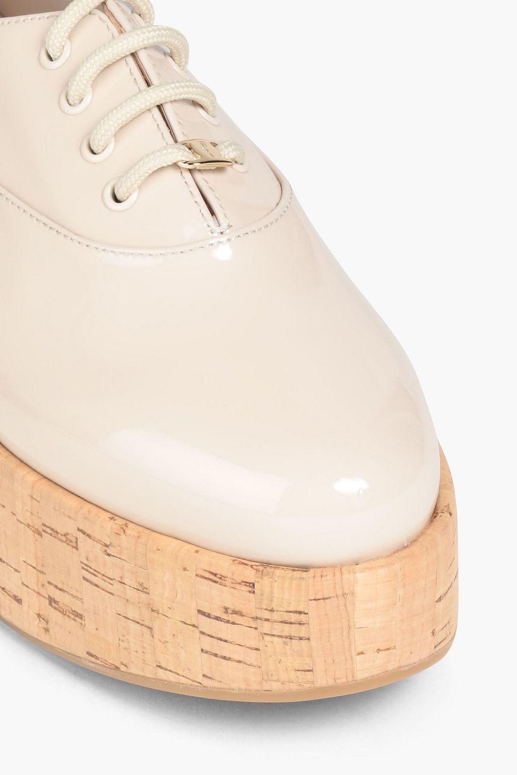 FERRAGAMO Patent-leather platform brogues