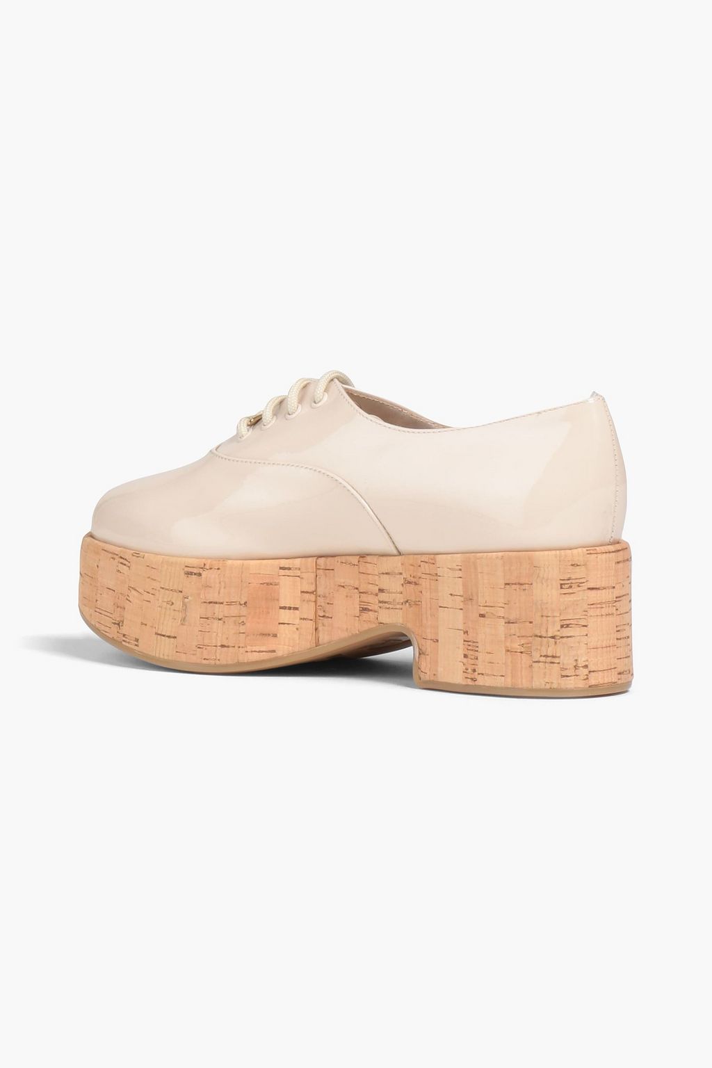 FERRAGAMO Patent-leather platform brogues