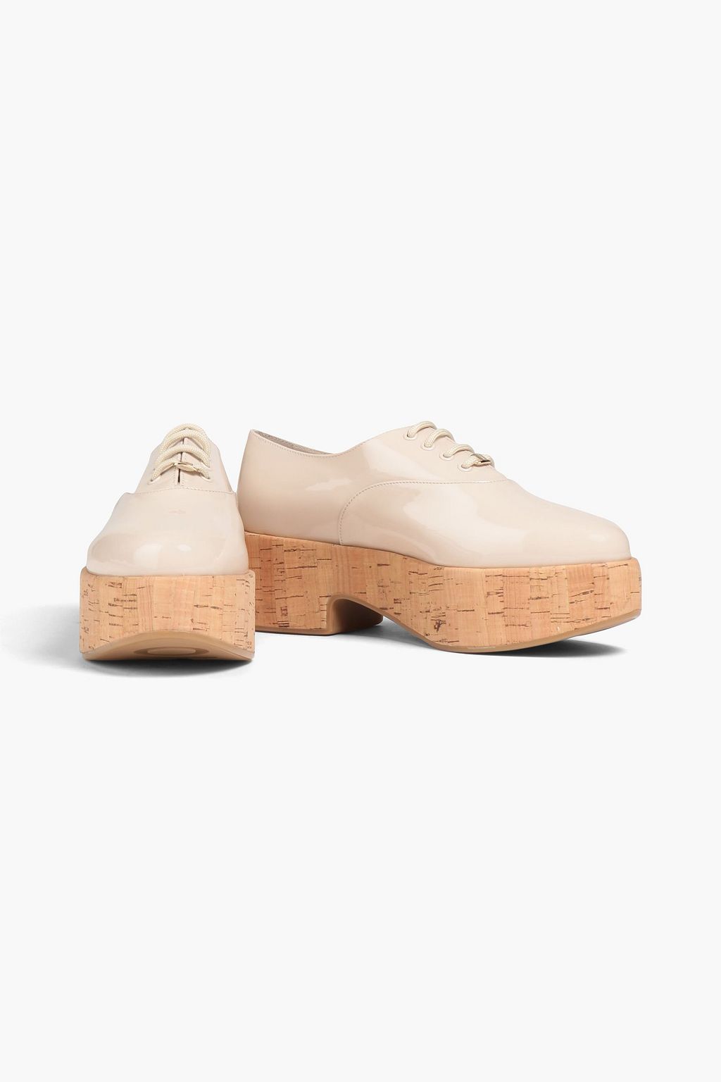 FERRAGAMO Patent-leather platform brogues