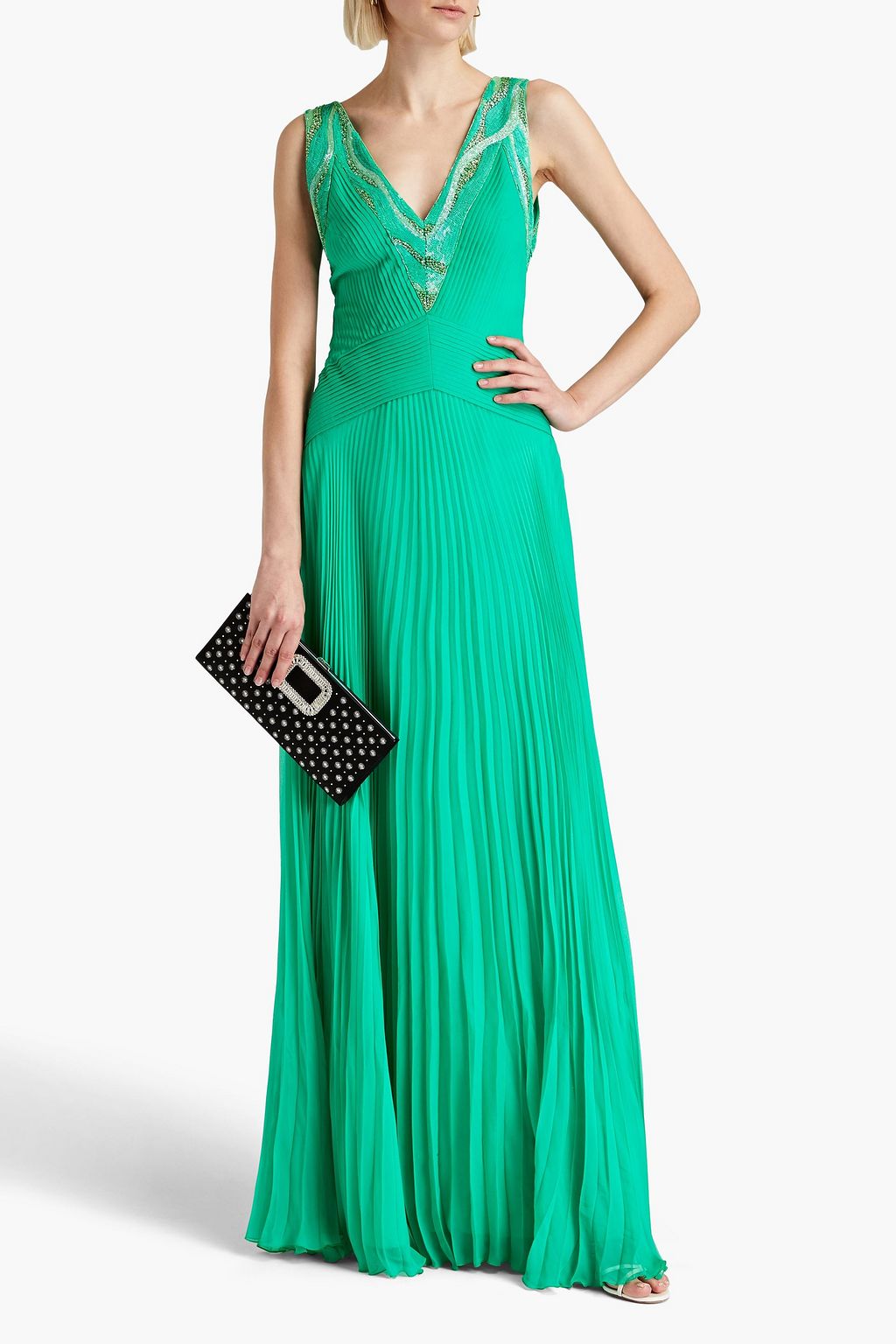 PUCCI Pleated embellished maxi dress THE