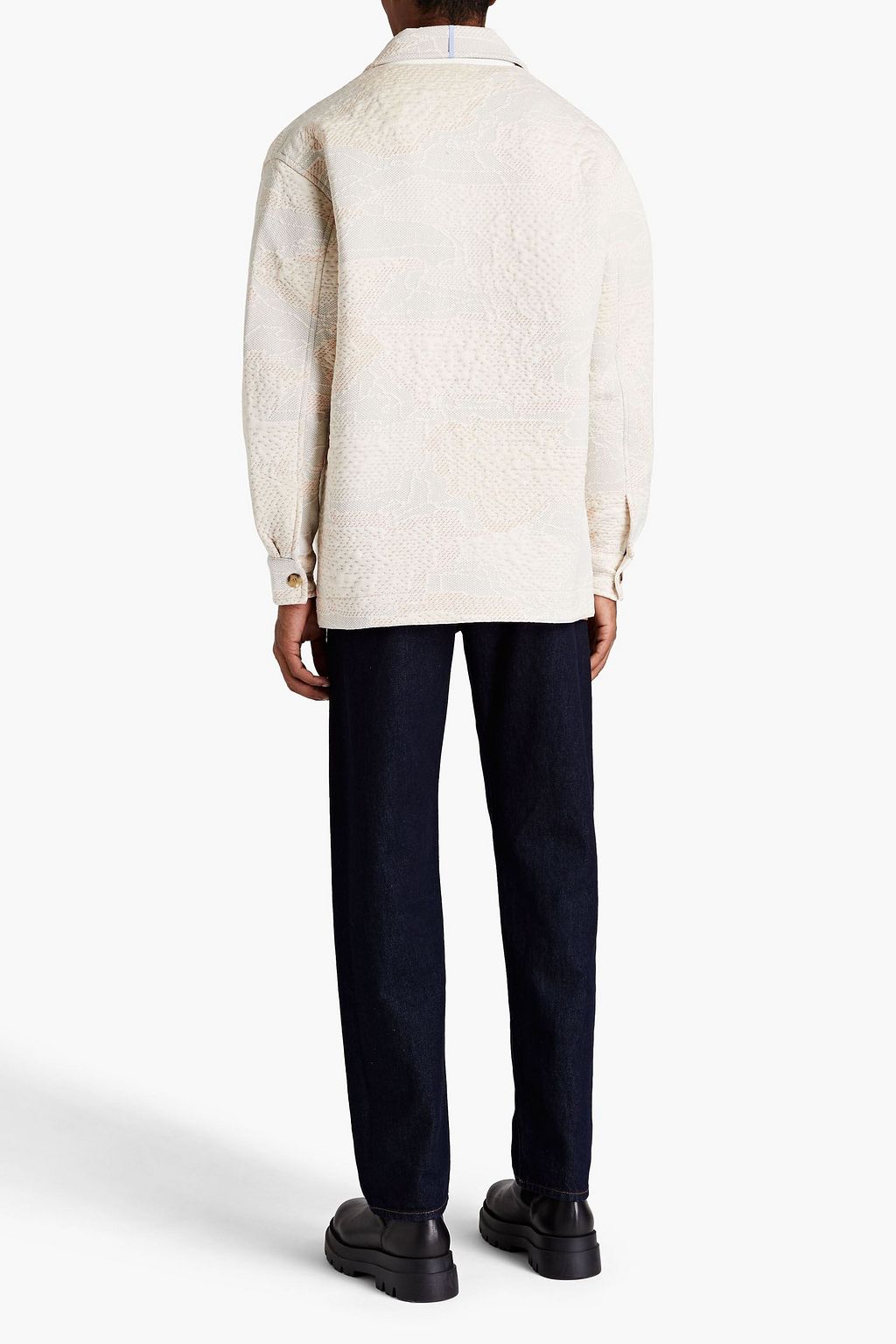 MCQ ALEXANDER MCQUEEN Appliquéd jacquard-knit overshirt