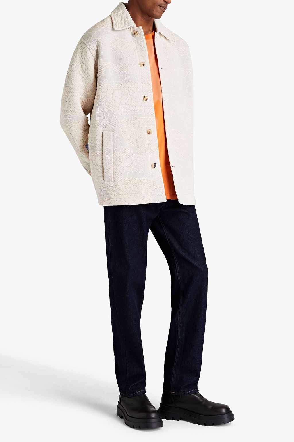 MCQ ALEXANDER MCQUEEN Appliquéd jacquard-knit overshirt