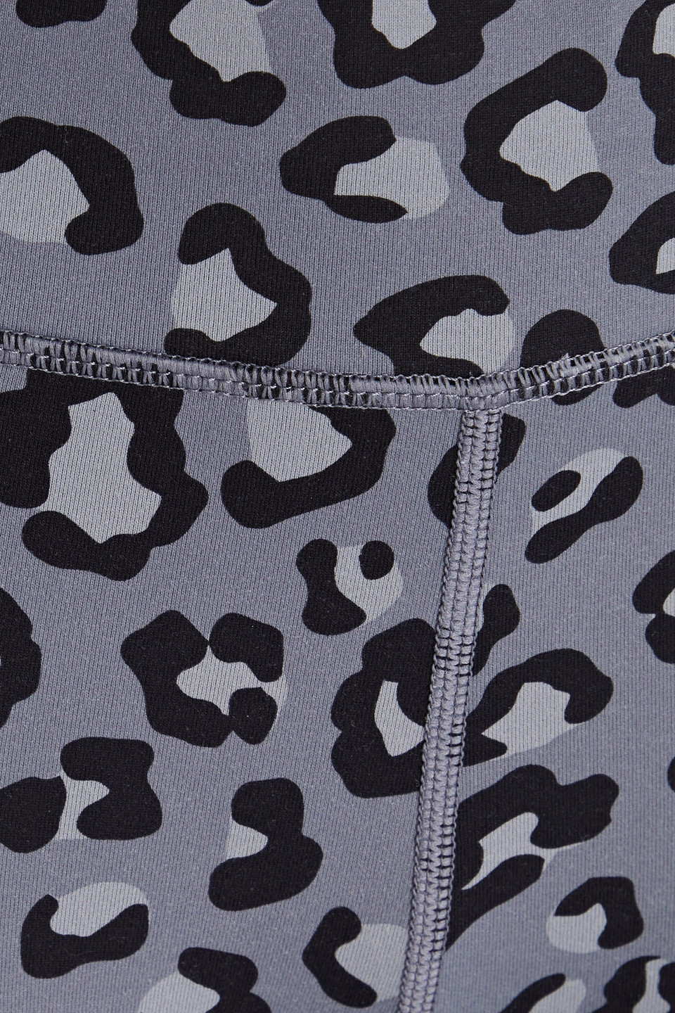 Monrow Leopard-print Stretch-jersey Shorts In Charcoal