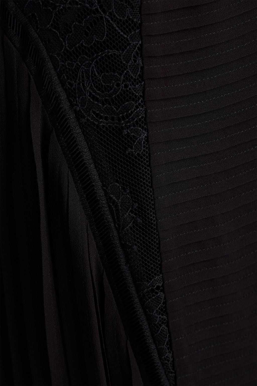 TEMPERLEY LONDON Dreaming lace-paneled crepe de chine midi dress