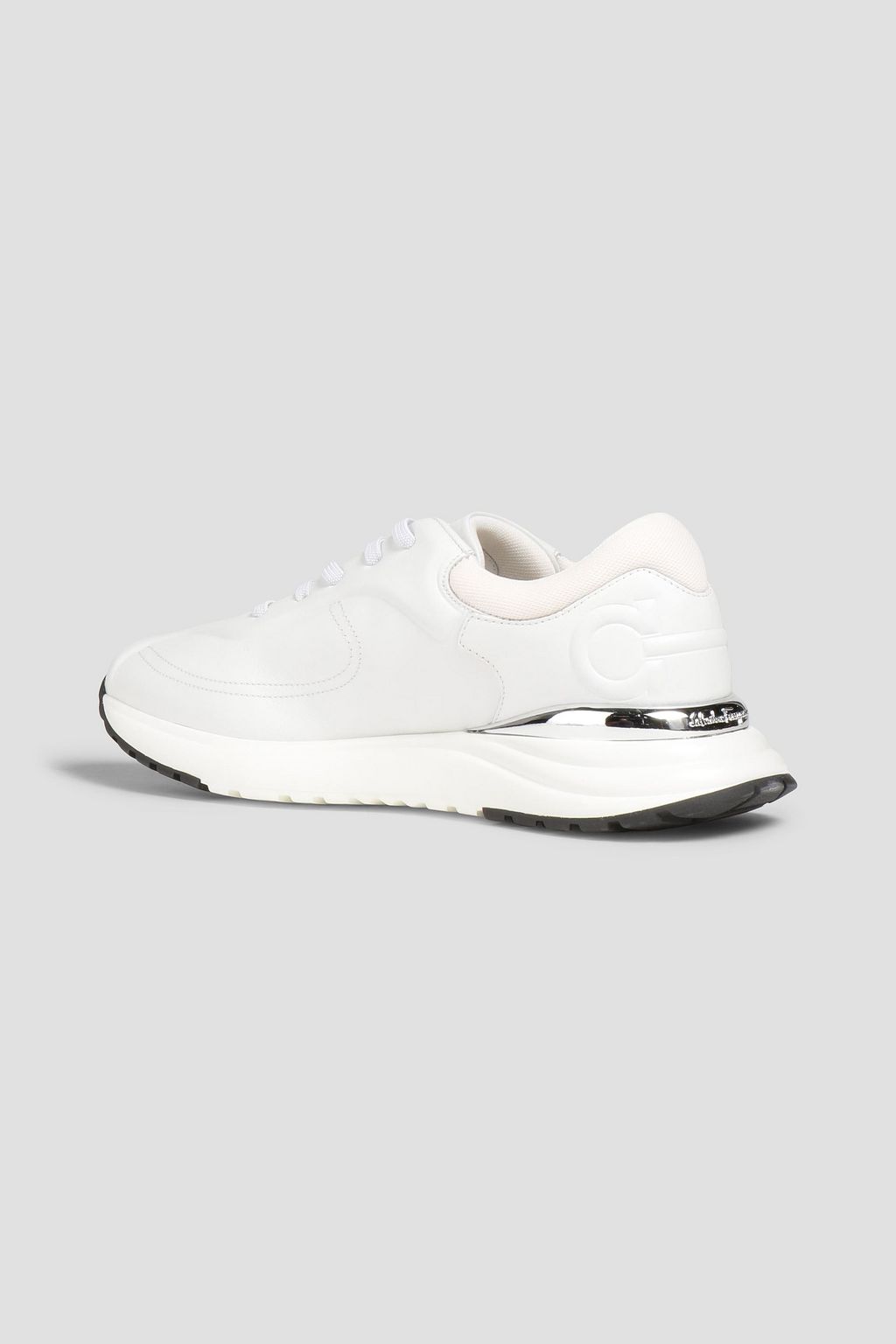 FERRAGAMO Logo-embossed leather sneakers