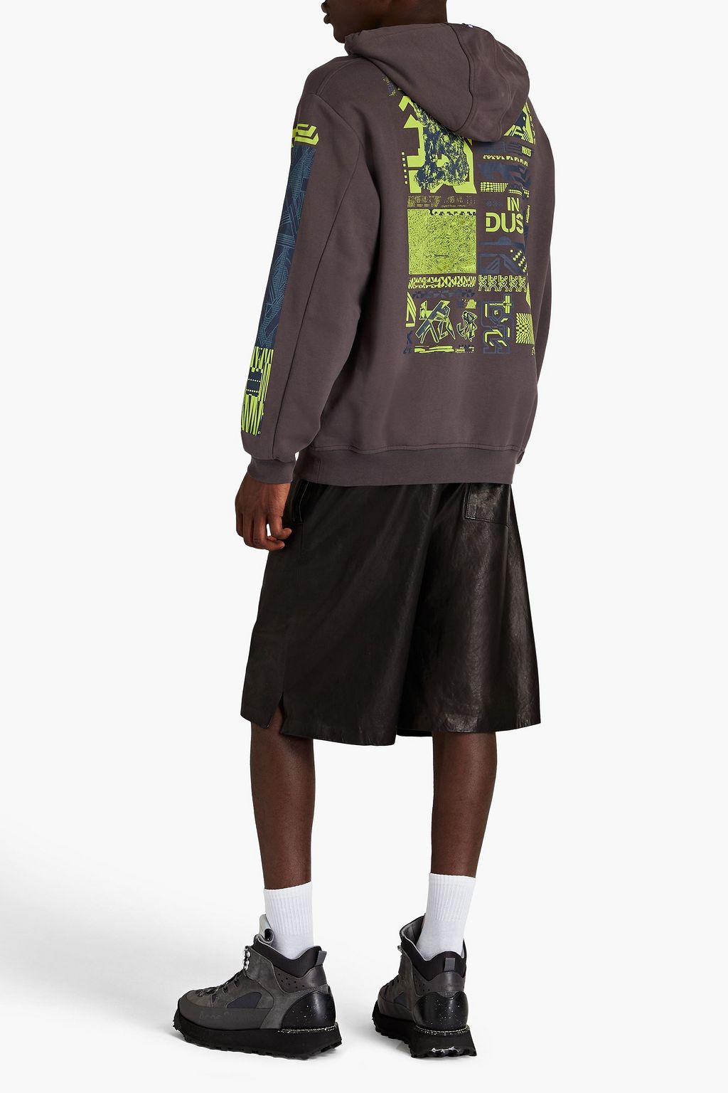 MCQ ALEXANDER MCQUEEN Printed French cotton-terry hoodie