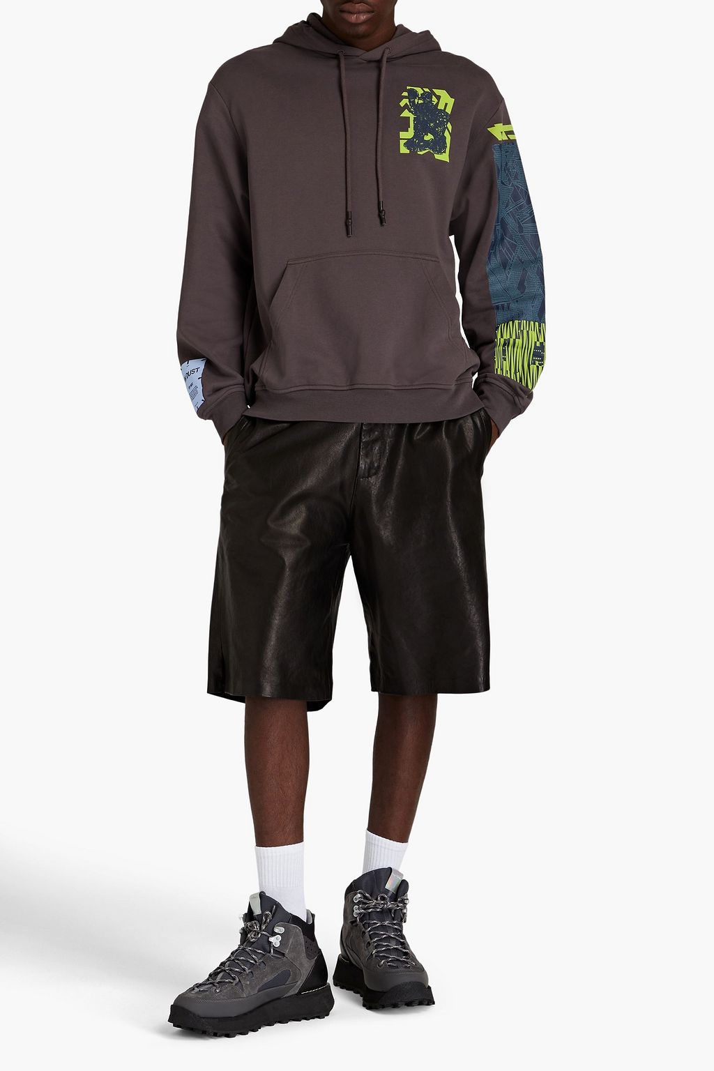 MCQ ALEXANDER MCQUEEN Printed French cotton-terry hoodie