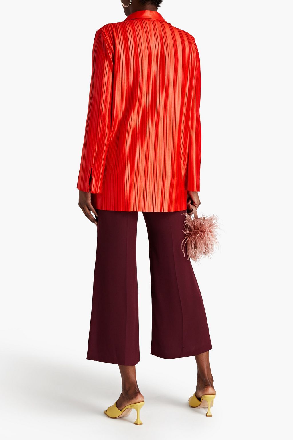 PUCCI Pleated crepe-satin shirt