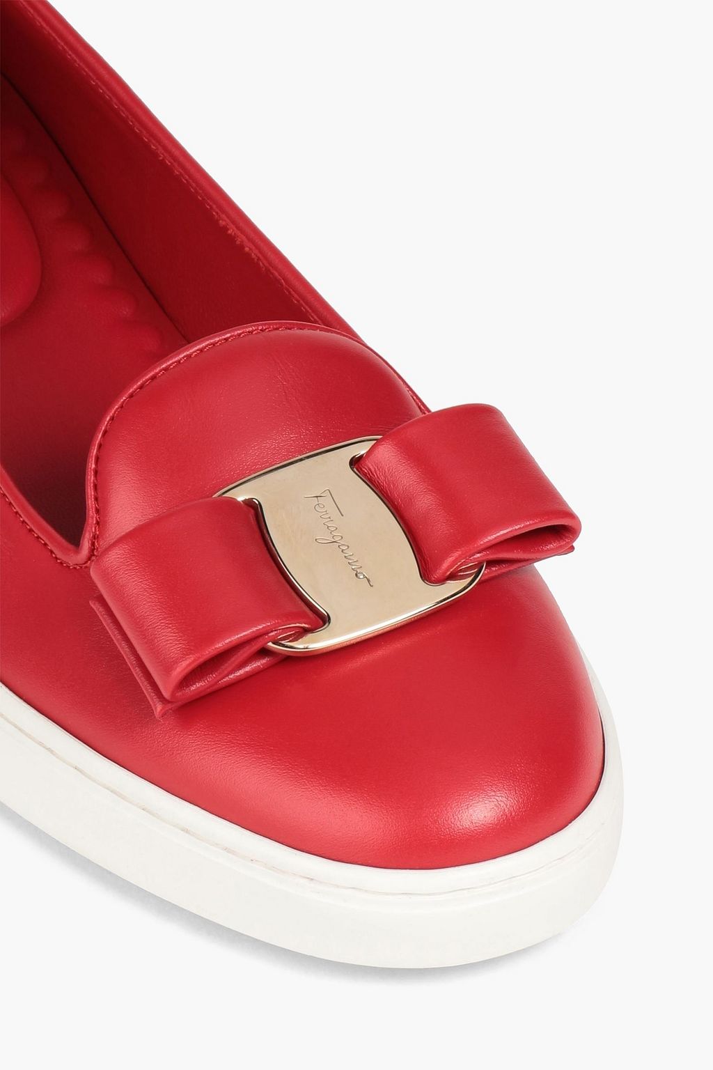 FERRAGAMO Embellished leather loafers