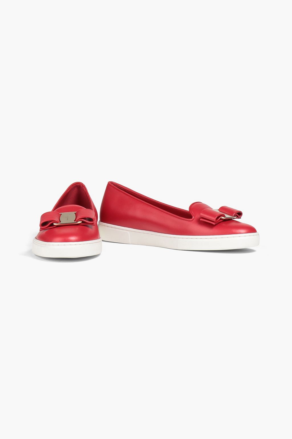 FERRAGAMO Embellished leather loafers