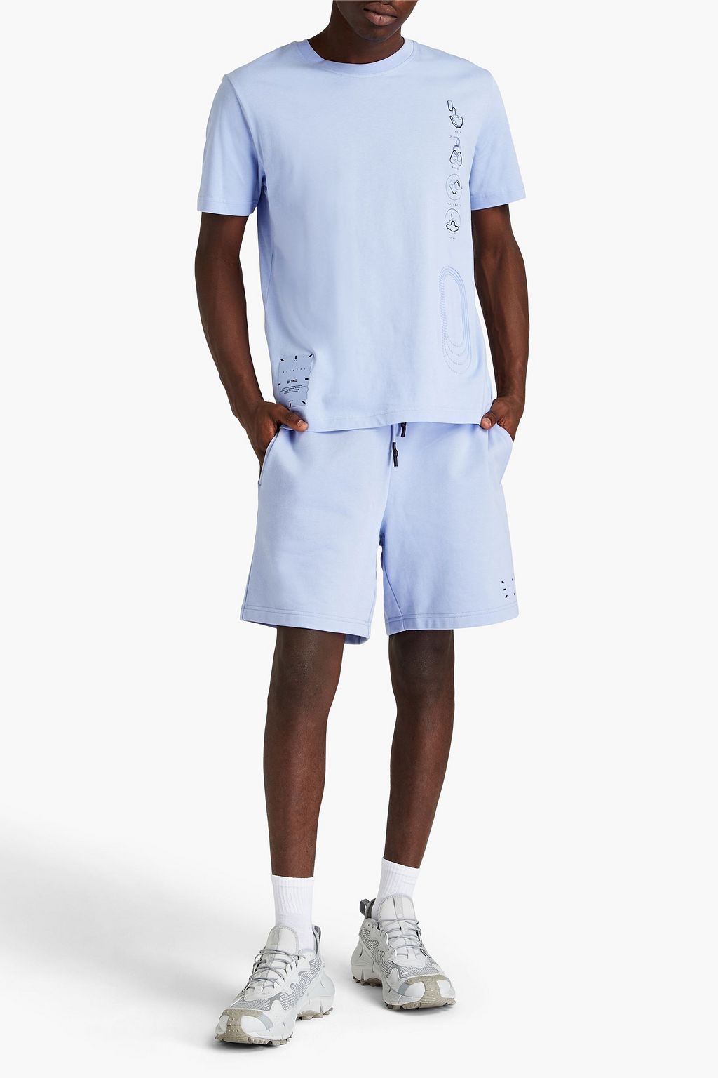 MCQ ALEXANDER MCQUEEN Embossed cotton-jersey T-shirt