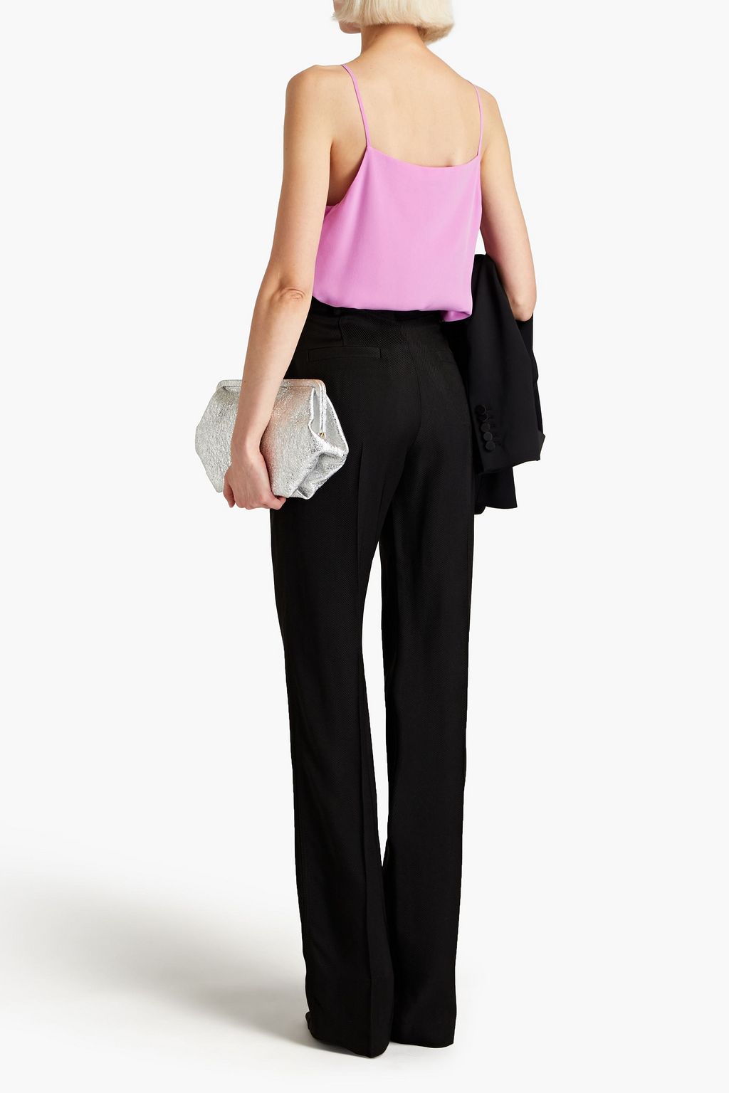 PUCCI Pleated satin-twill straight-leg pants