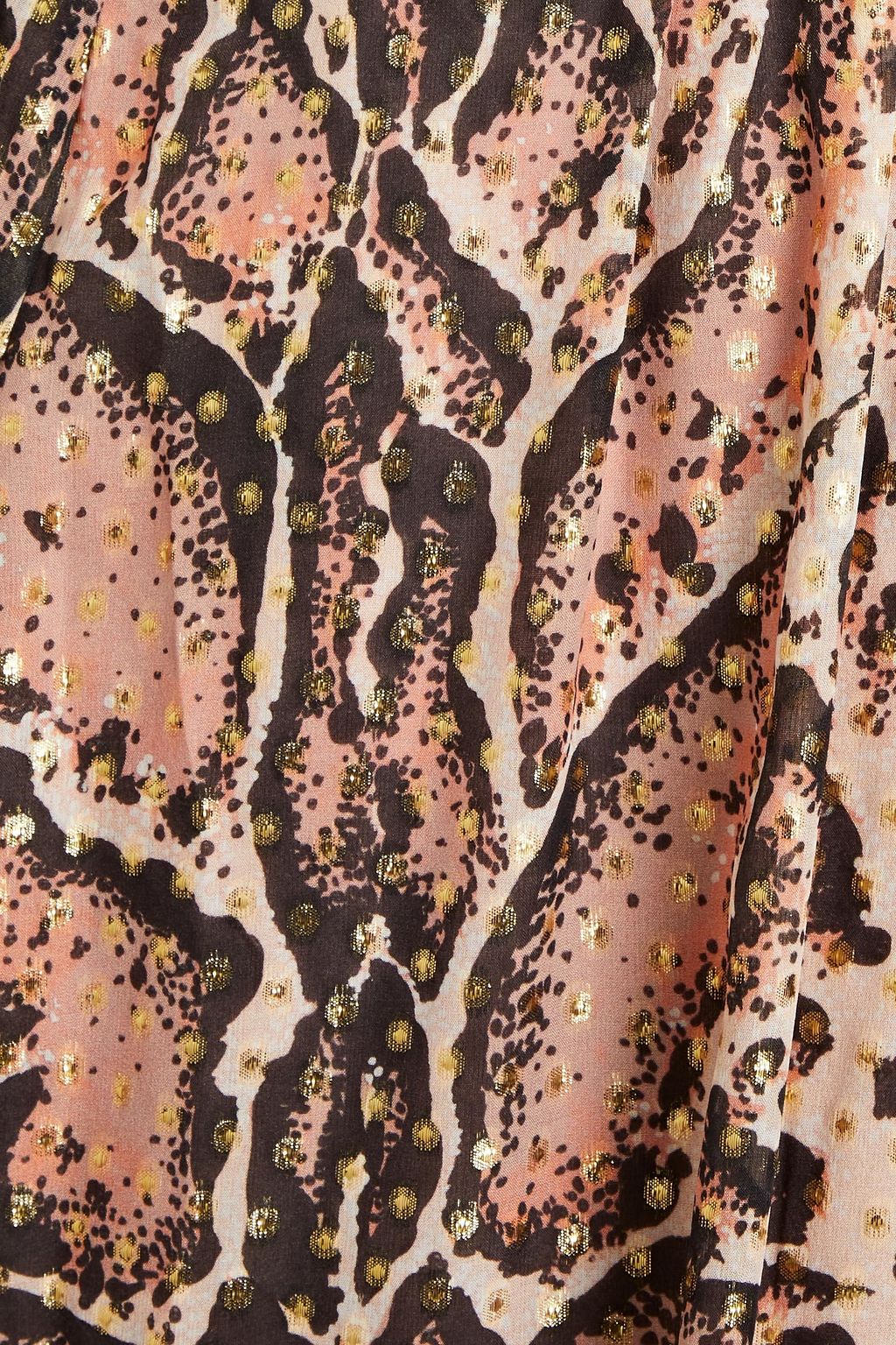 TEMPERLEY LONDON Bedrucktes Minikleid aus Crêpe de Chine aus einer Seidenmischung mit Fil Coupé