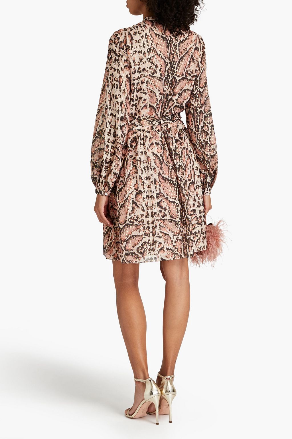 TEMPERLEY LONDON Bedrucktes Minikleid aus Crêpe de Chine aus einer Seidenmischung mit Fil Coupé
