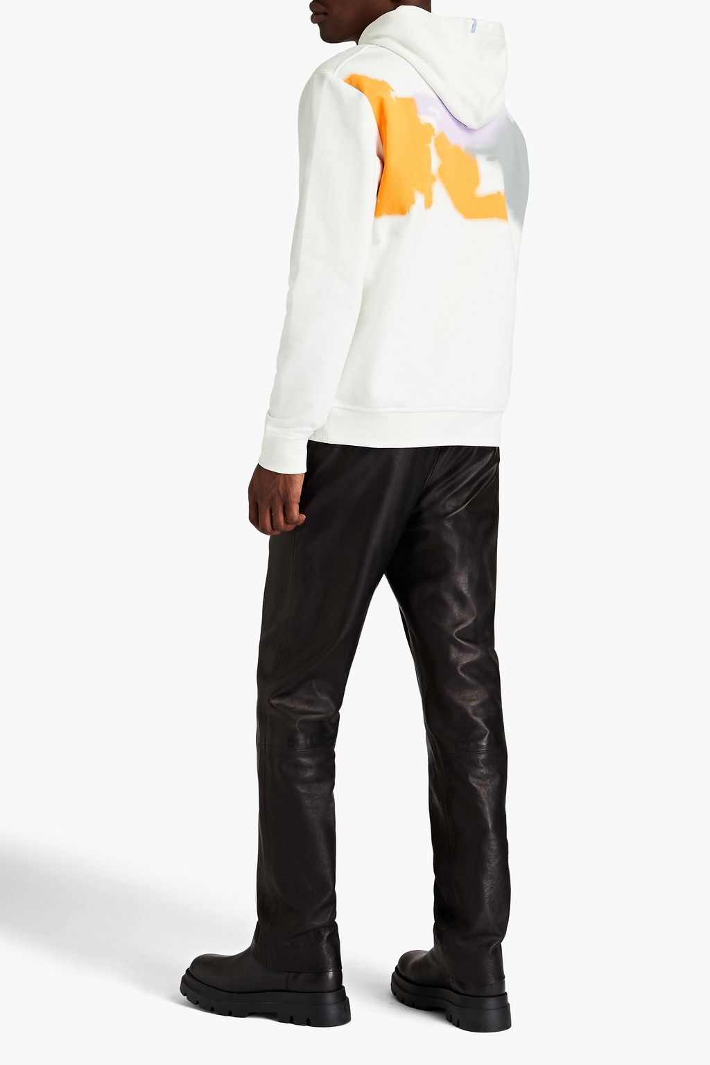 MCQ ALEXANDER MCQUEEN Printed embroidered French cotton-terry hoodie