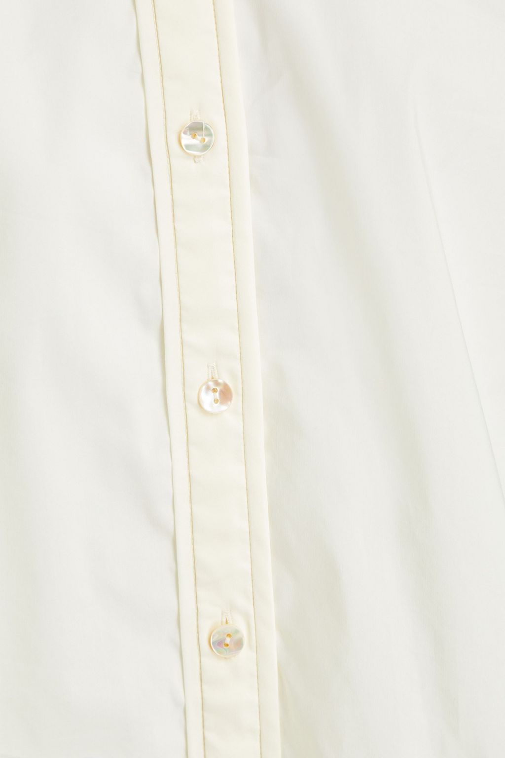 SIMKHAI Sonya pintucked cotton-blend poplin blouse