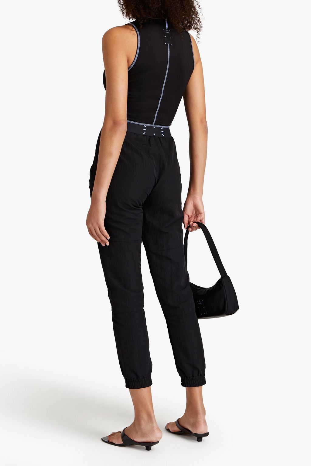 MCQ ALEXANDER MCQUEEN Cropped cotton-blend jersey top