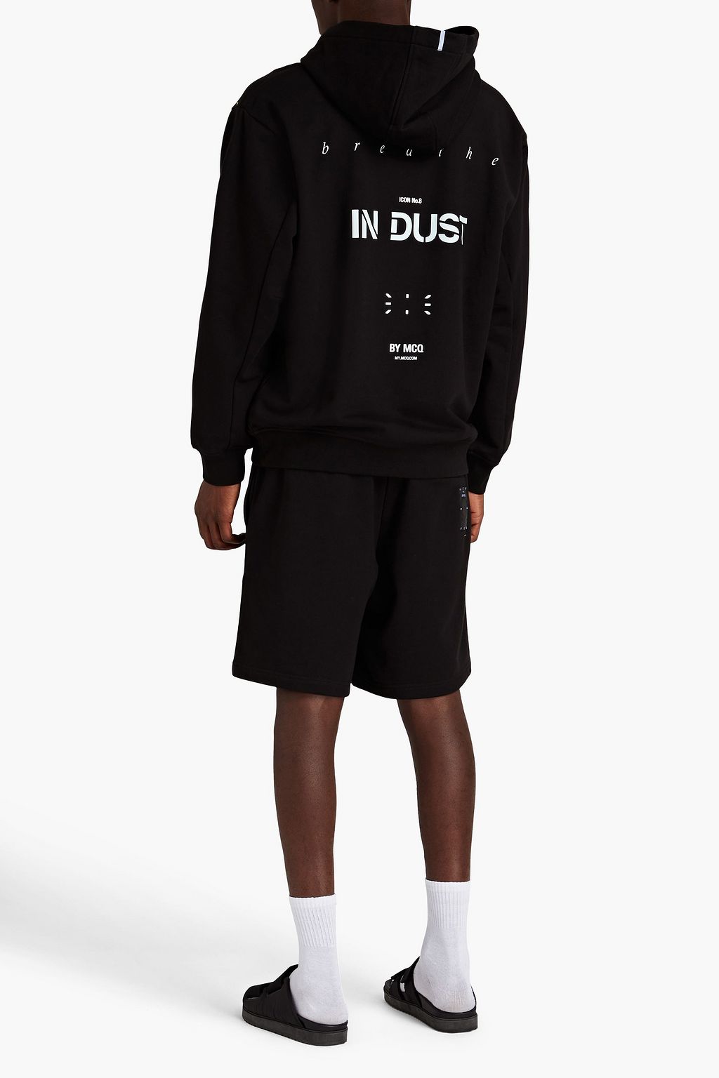 MCQ ALEXANDER MCQUEEN Appliquéd printed French cotton-terry hoodie
