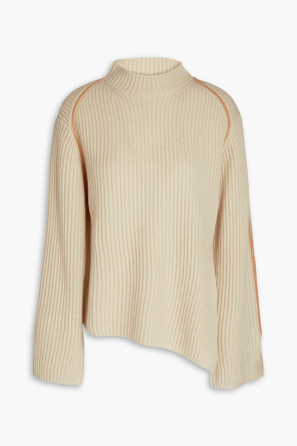 Jonathan Simkhai Aliana Ribbed Cashmere Turtleneck Jumper In Ecru