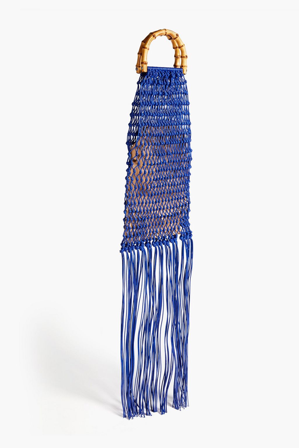 JIL SANDER Fringed woven leather tote