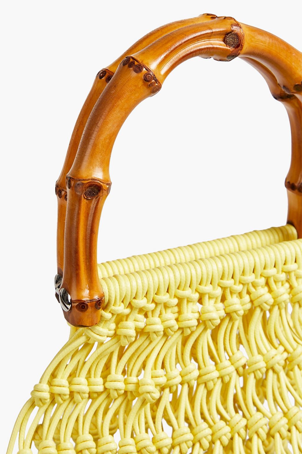JIL SANDER Fringed woven leather tote