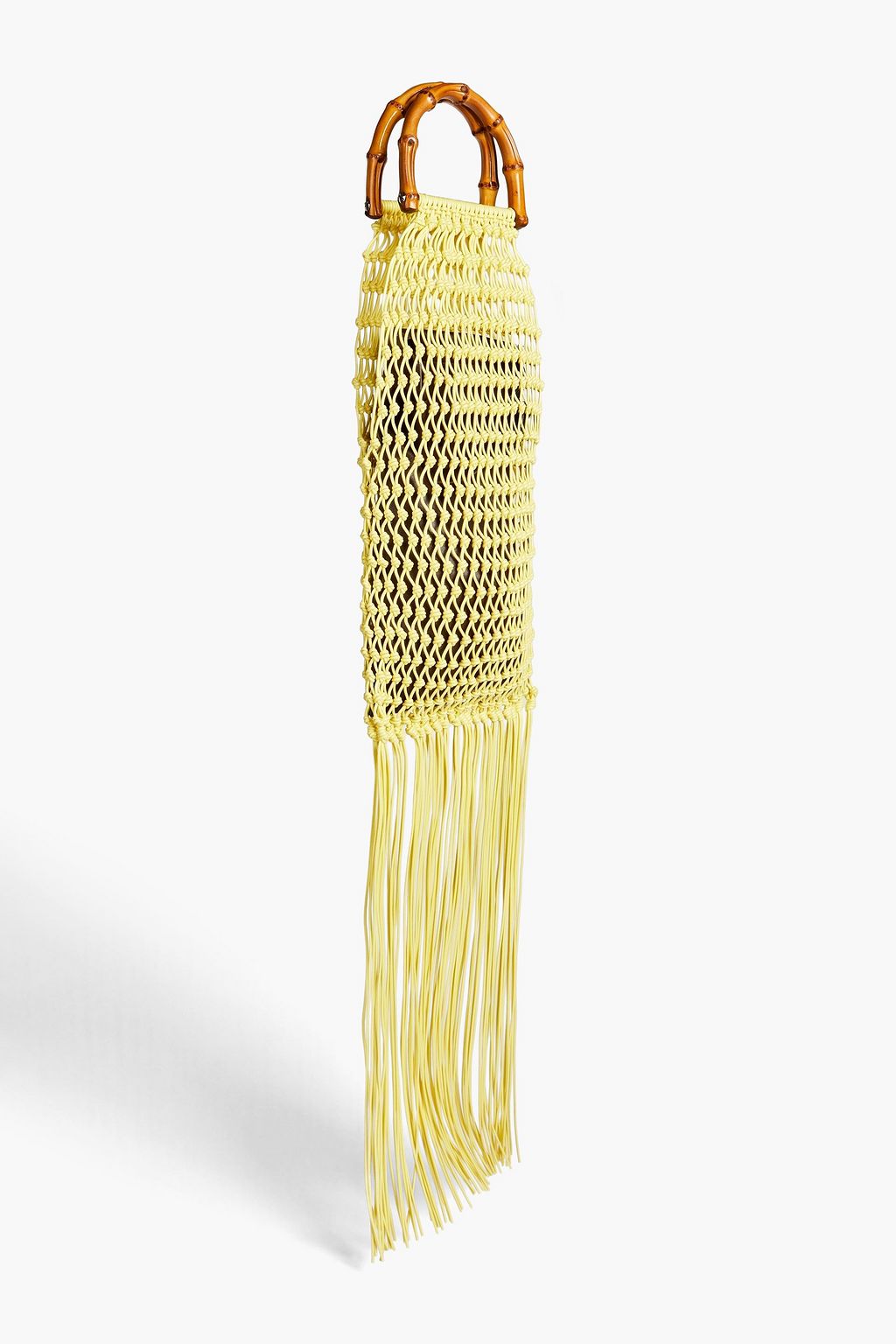 JIL SANDER Fringed woven leather tote