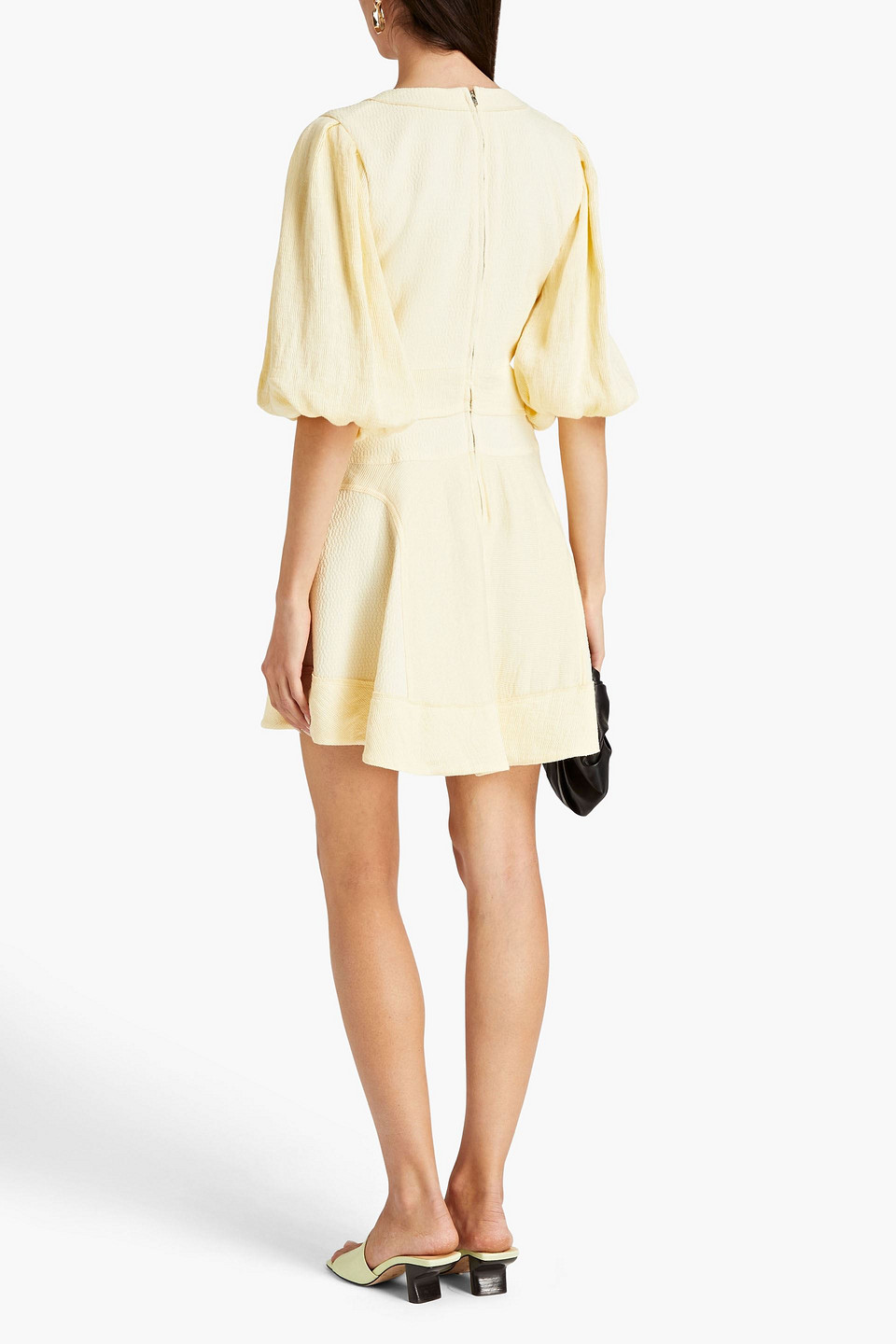 JONATHAN SIMKHAI JOURNEY CUTOUT JACQUARD MINI DRESS 3074457345633586692