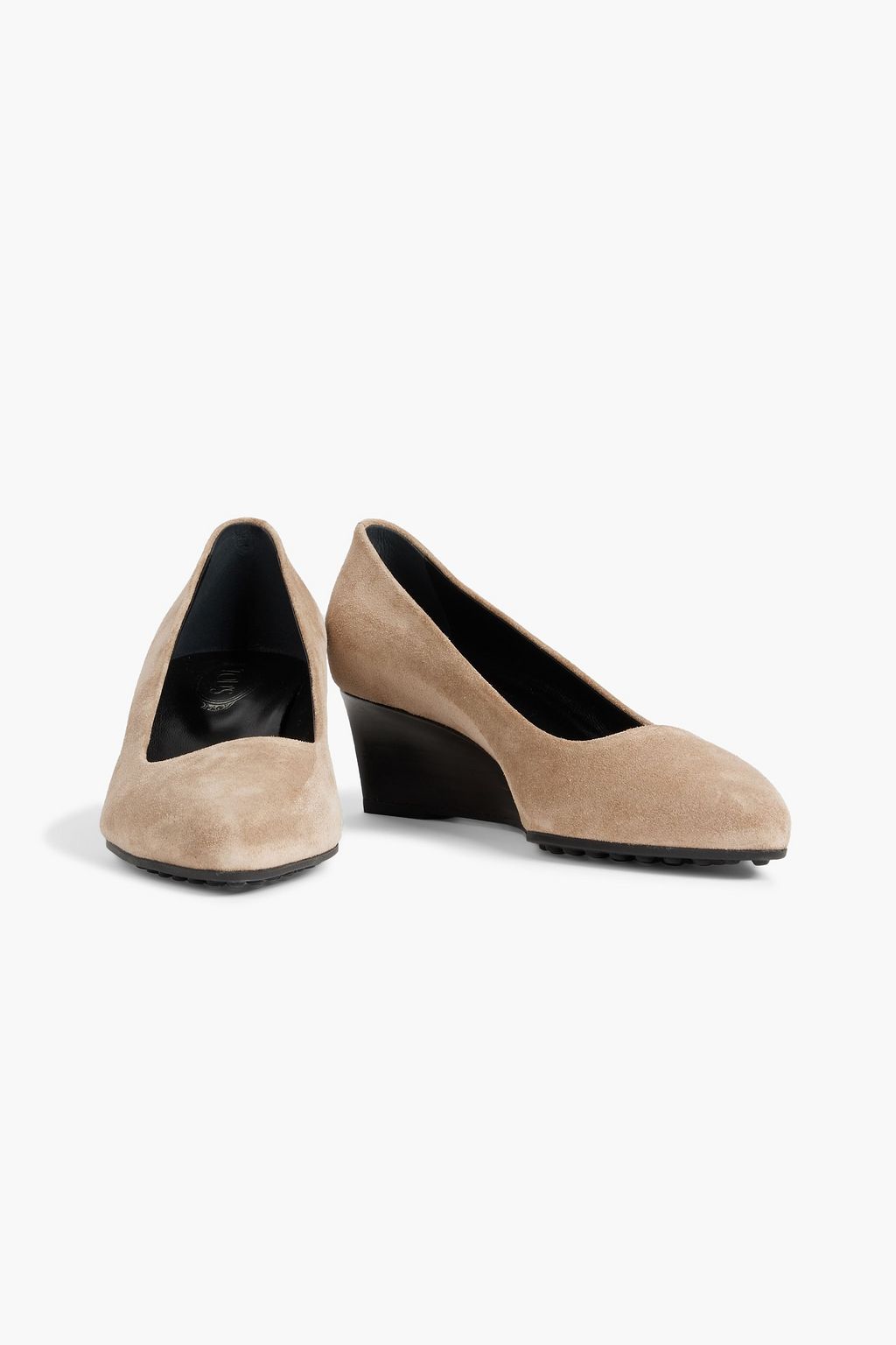 TOD'S Gomma T50 suede wedge pumps