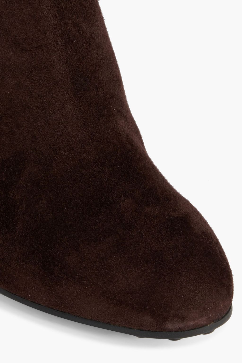 TOD'S Suede wedge knee boots