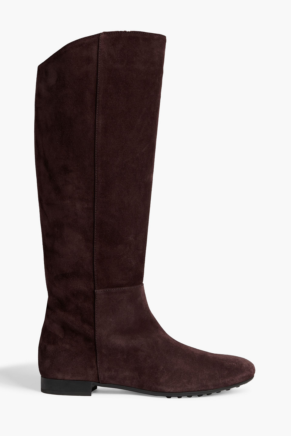Tod's Tods Ladies Knee-high Suede Boots In Chocolate