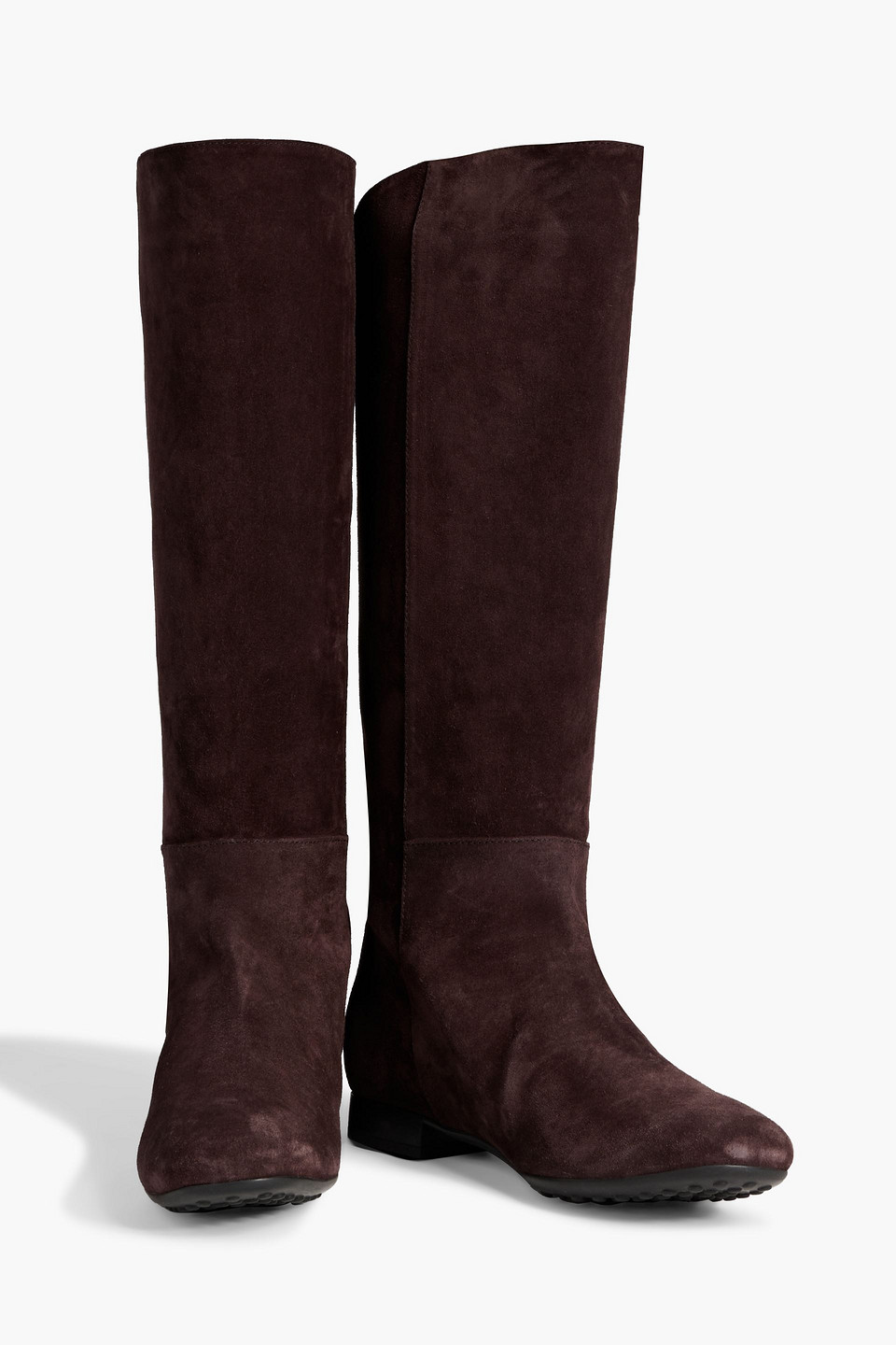 Tod's Tods Ladies Knee-high Suede Boots In Chocolate