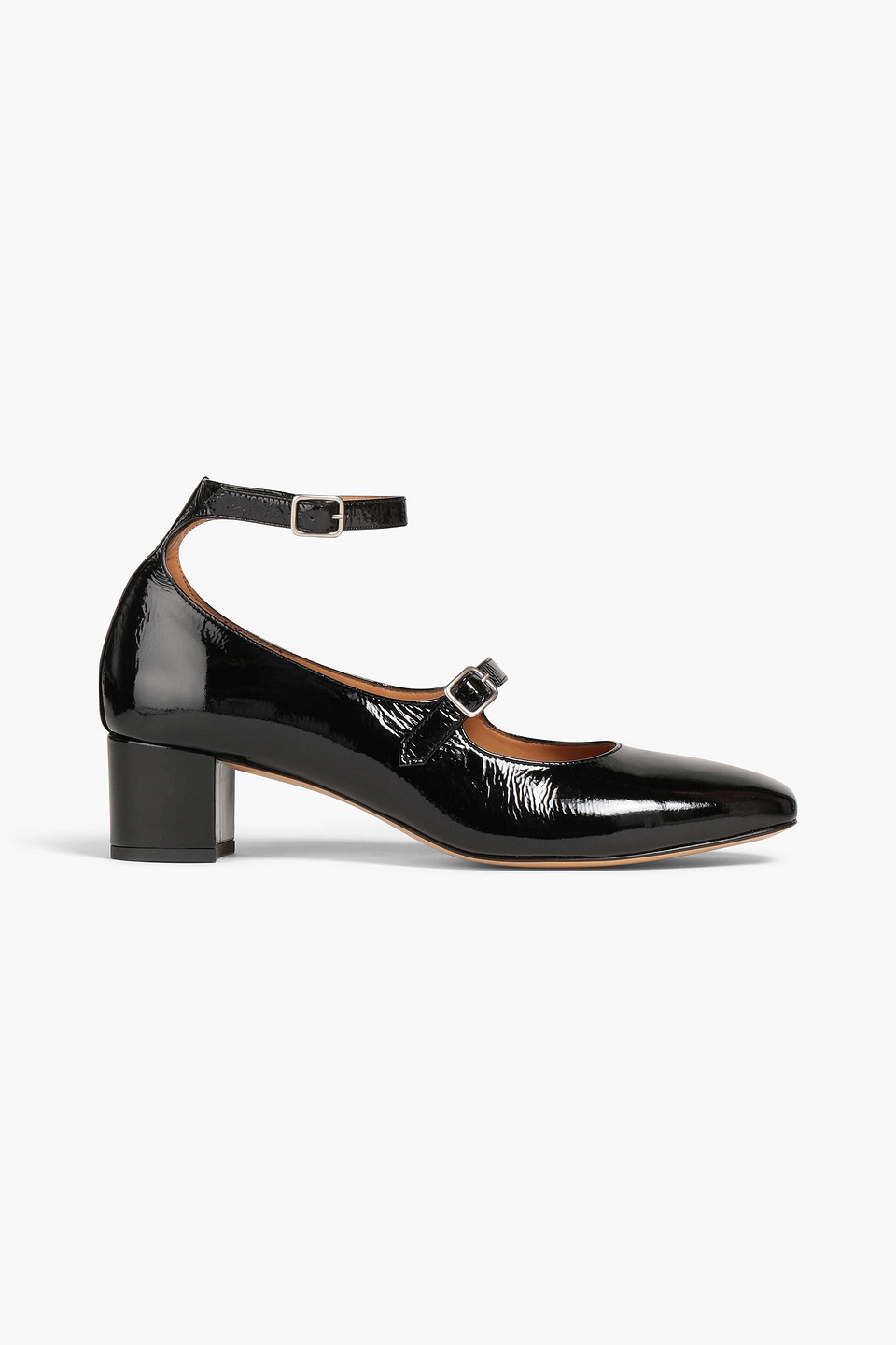 Apc Nina Patent-leather Mary Jane Pumps In Black