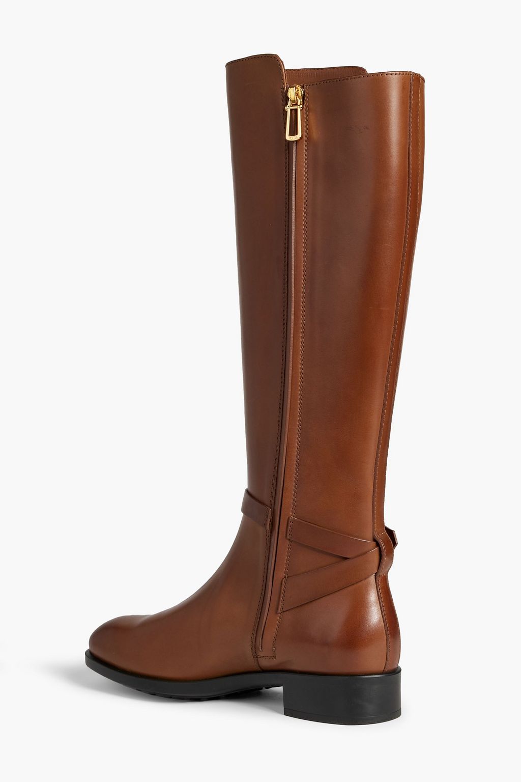 TOD'S Kniehohe Stiefel aus Leder mit Schnalle