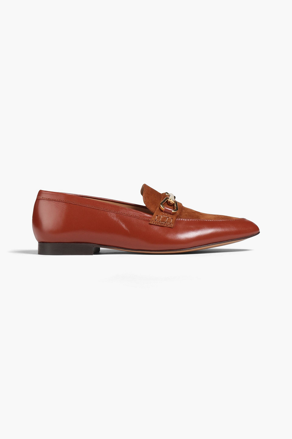 Apc Marine Suede And Leather Loafers In Brown