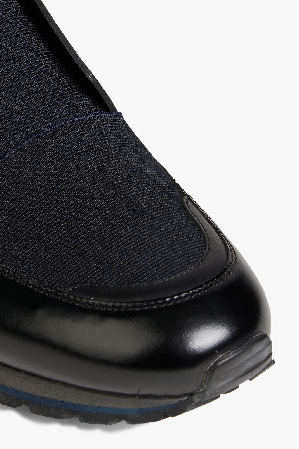 TOD'S Matt Gomma leather and neoprene slip-on sneakers